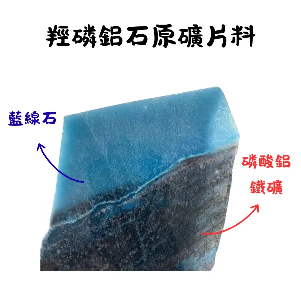 羥磷鋁石原石板料與礦物組成
