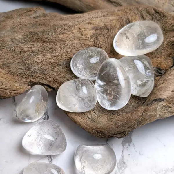 純淨白水晶滾石